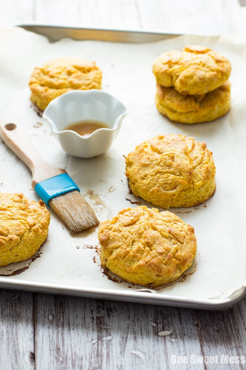 Pumpkin Biscuits with Brown Sugar Pumpkin Spice Glaze