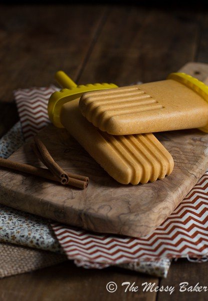 Pumpkin Cheesecake Popsicles (Skinny) | www.themessybakerblog.com-8302