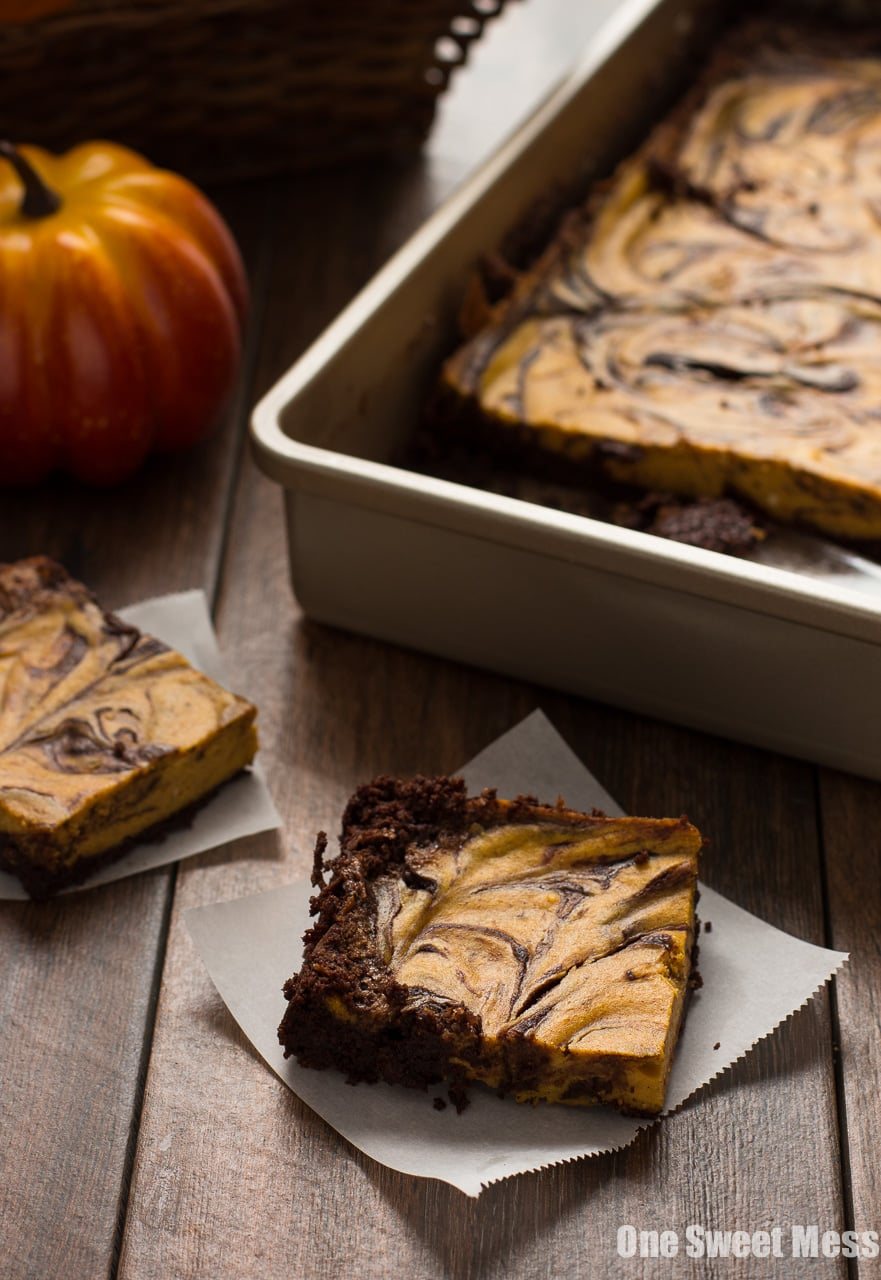 Pumpkin Cheesecake Swirl Brownies