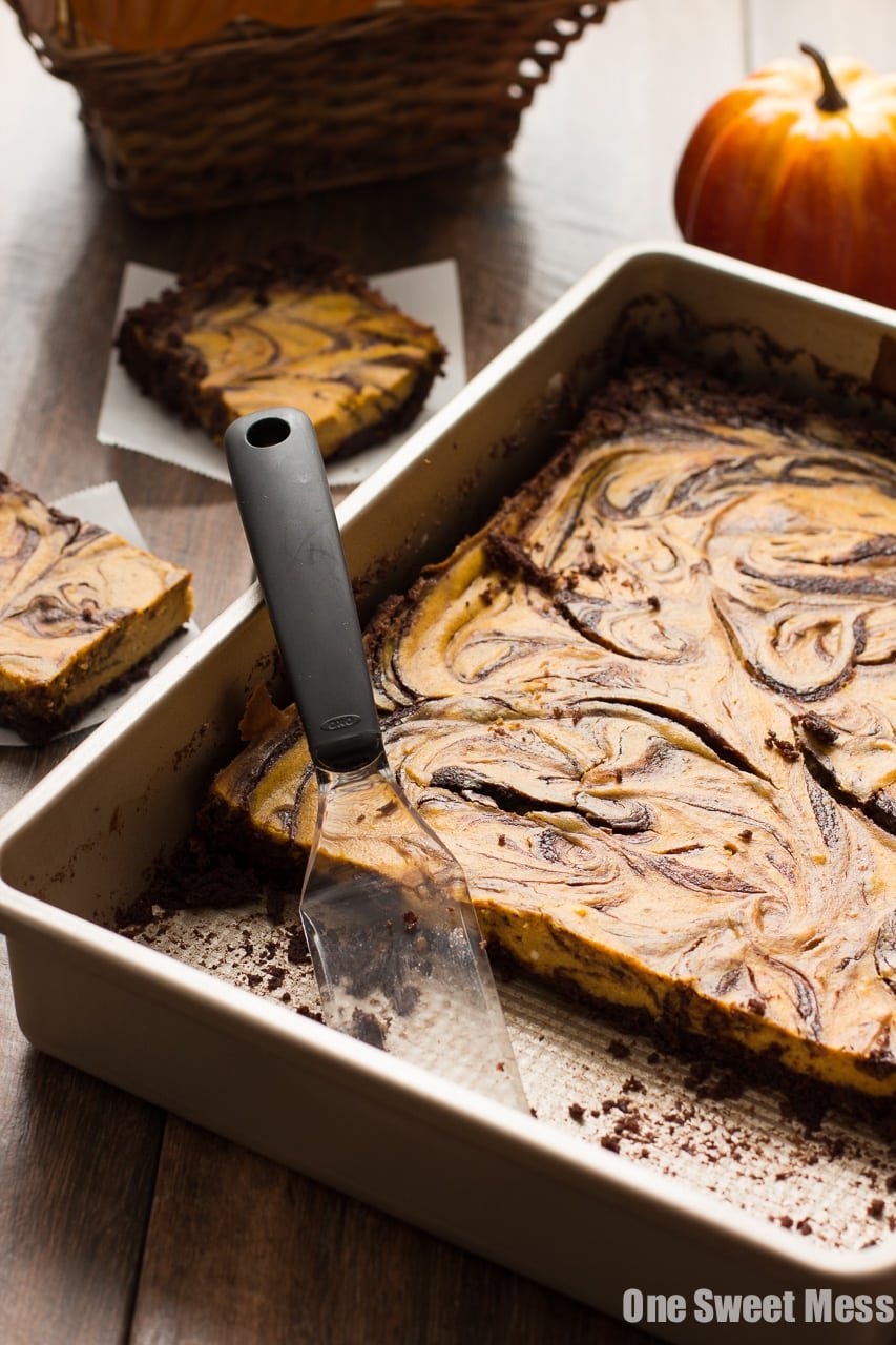 Pumpkin Cheesecake Swirl Brownies