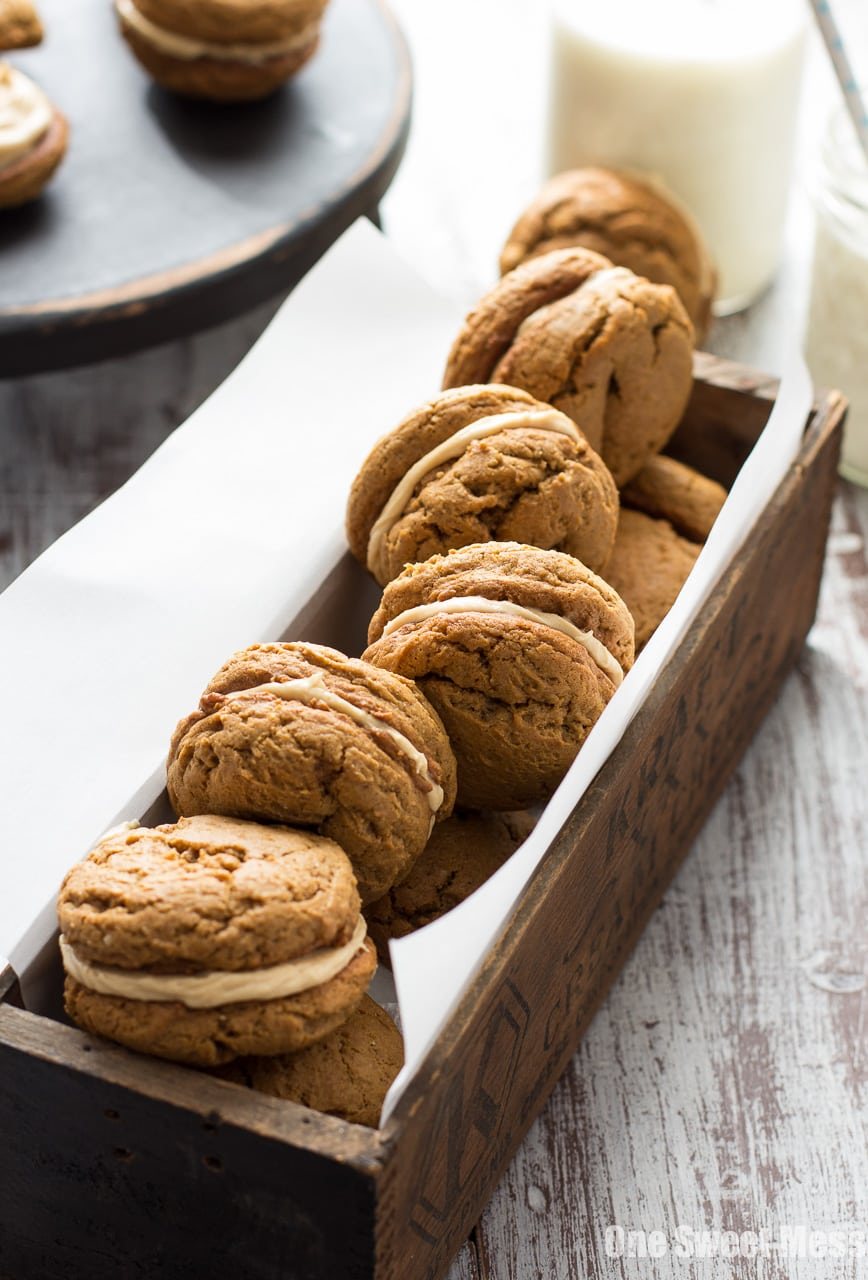Pumpkin Cookie Butter Ginger Sandwich Cookies