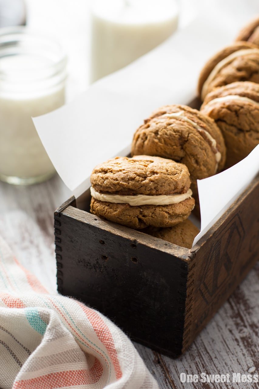 Pumpkin Cookie Butter Ginger Sandwich Cookies