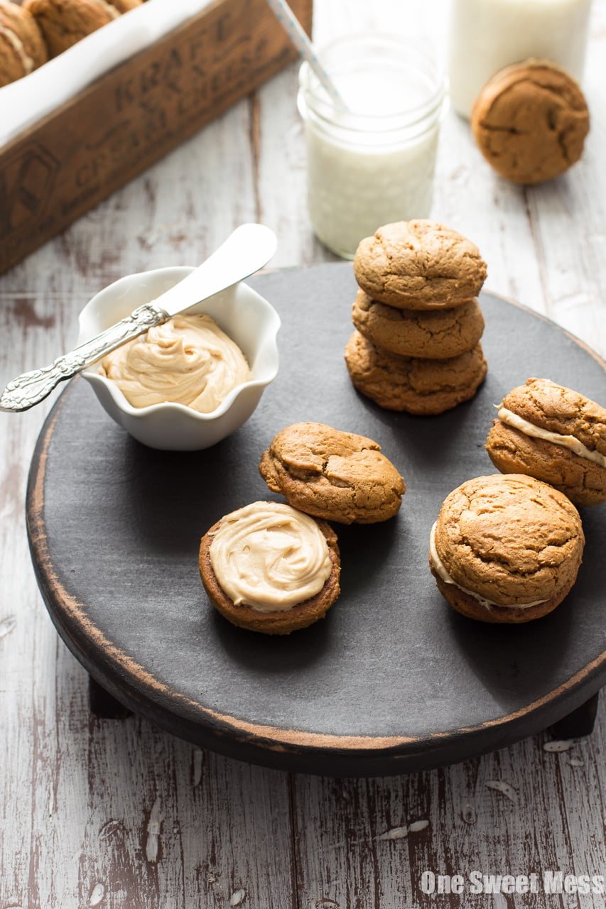 Pumpkin Cookie Butter Ginger Sandwich Cookies