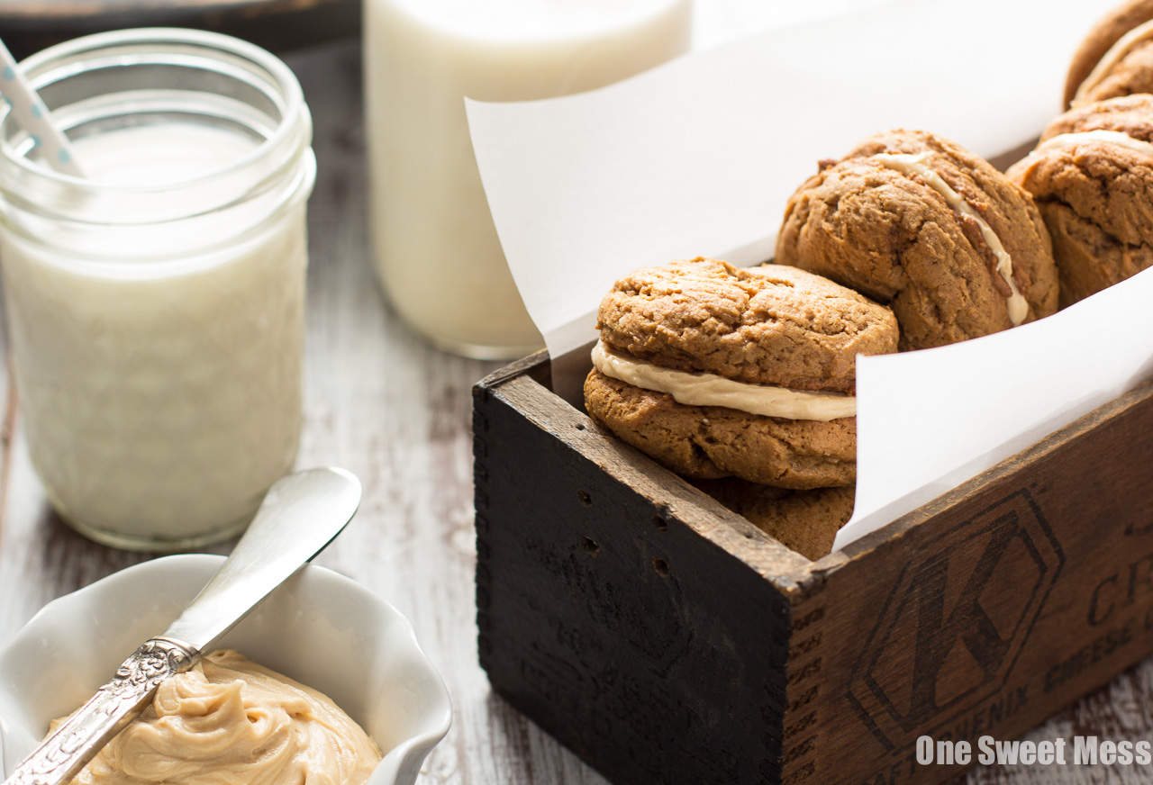 Pumpkin Cookie Butter Ginger Sandwich Cookies