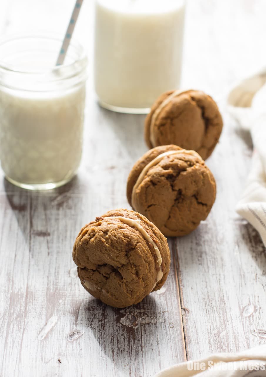 Pumpkin Cookie Butter Ginger Sandwich Cookies