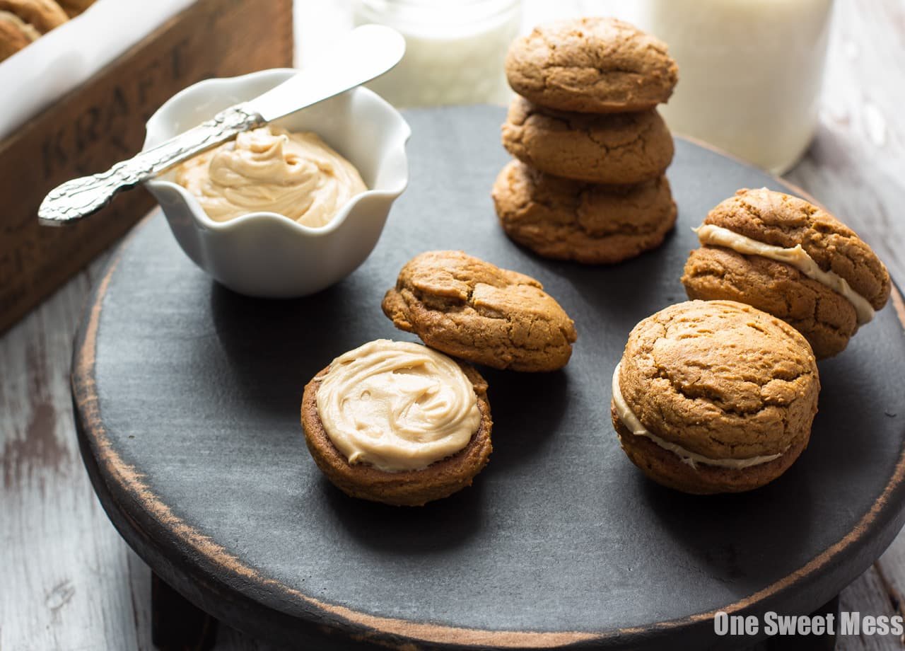 Pumpkin Cookie Butter Ginger Sandwich Cookies