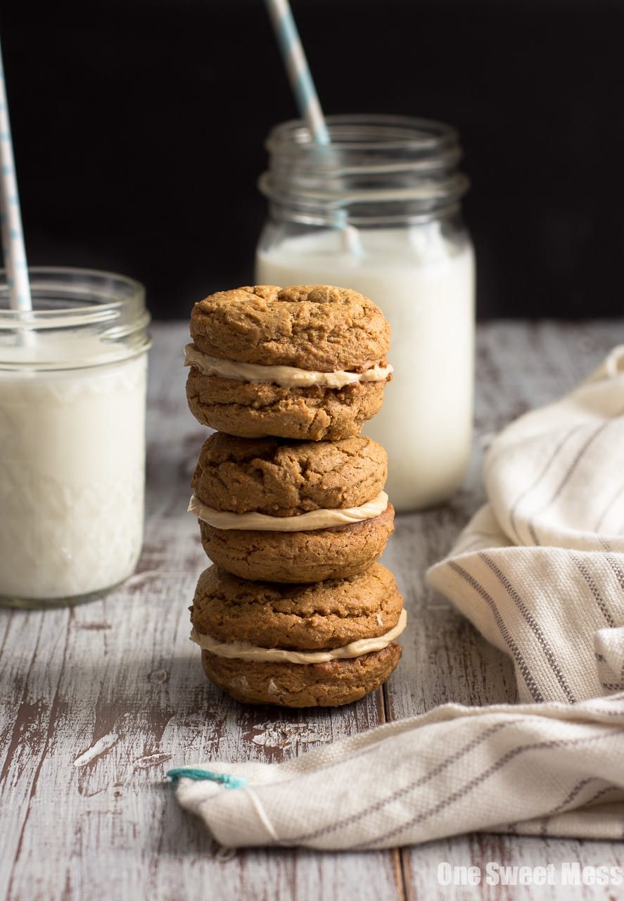 Pumpkin Cookie Butter Ginger Sandwich Cookies
