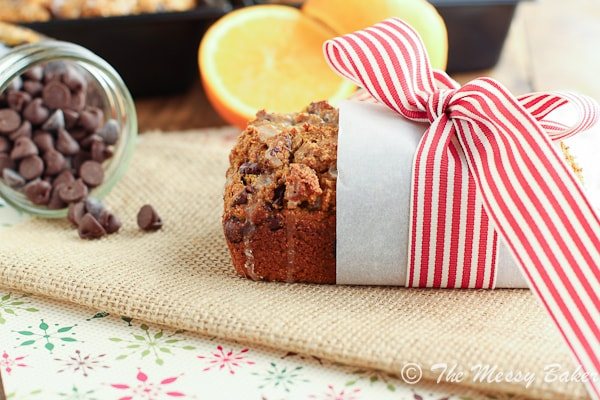 Pumpkin Orange Chocolate Chip Bread {www.themessybakerblog.com}-5644