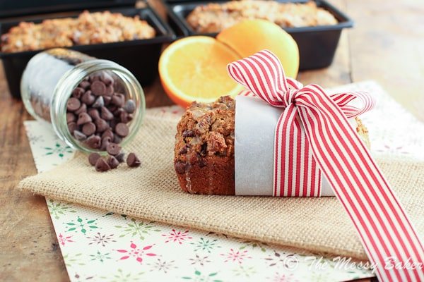 Pumpkin Orange Chocolate Chip Bread with Orange Glaze