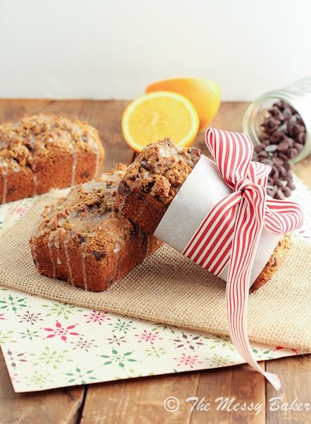 Pumpkin Orange Chocolate Chip Bread {www.themessybakerblog.com}-5663
