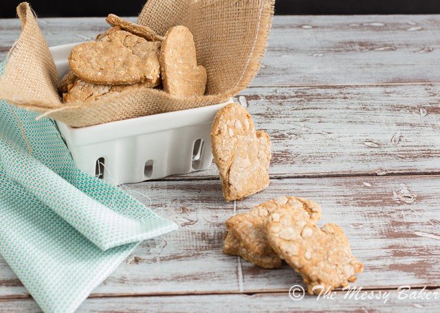 Peanut Butter Bacon Dog Biscuits from www.themessybakerblog.com