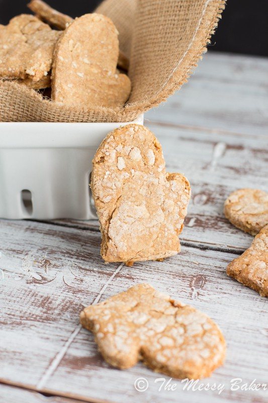 Peanut Butter Bacon Dog Biscuits from www.themessybakerblog.com