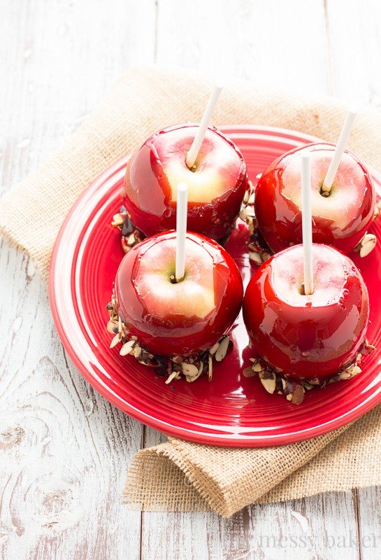 Red Moscato Candied Apples ~ #SundaySupper