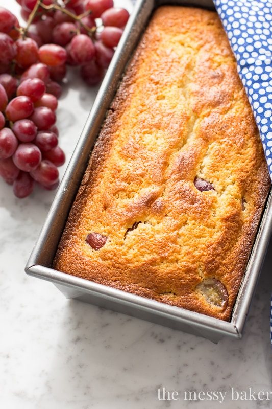 Ricotta Pound Cake with Grapes