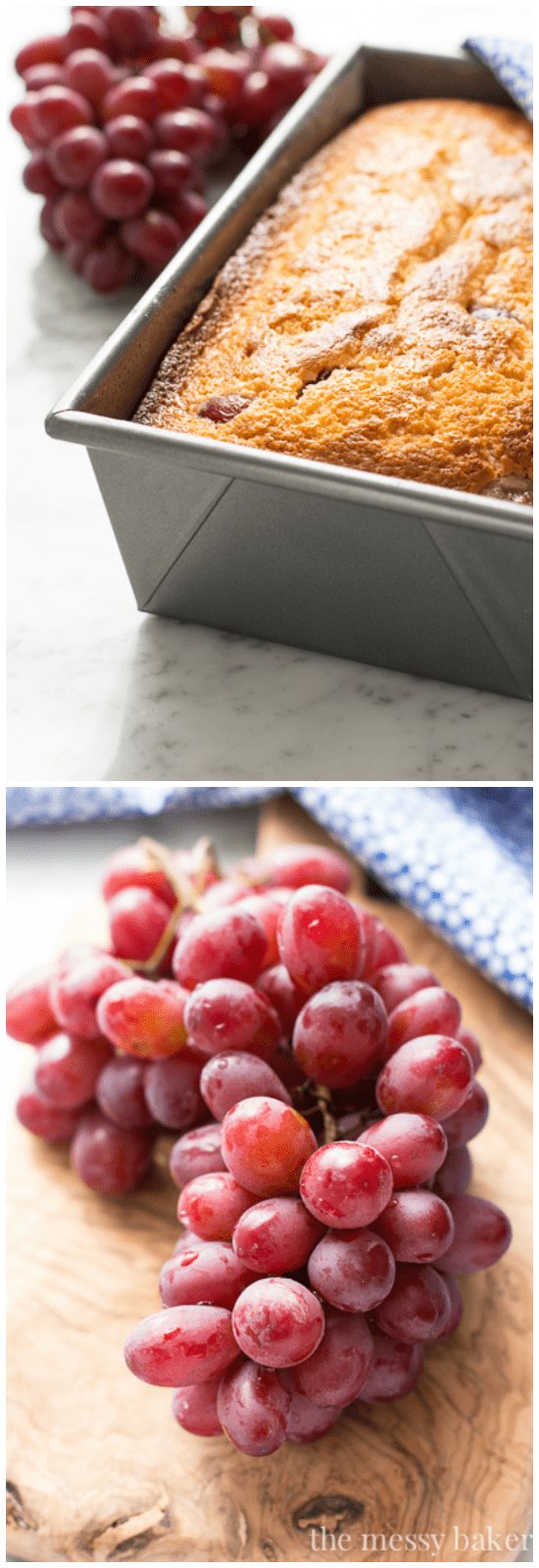 Ricotta Pound Cake with Grapes | www.themessybakerblog.com