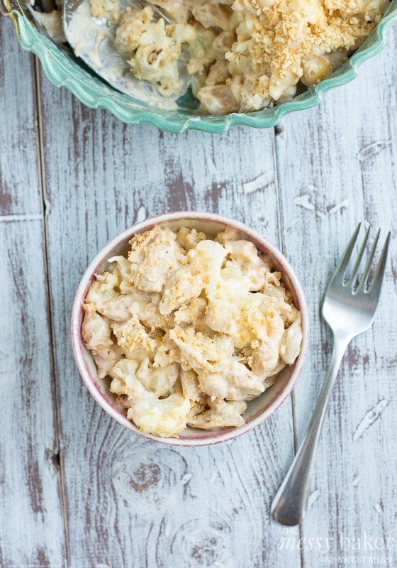Roasted Cauliflower Mac & Cheese | www.themessybakerblog.com