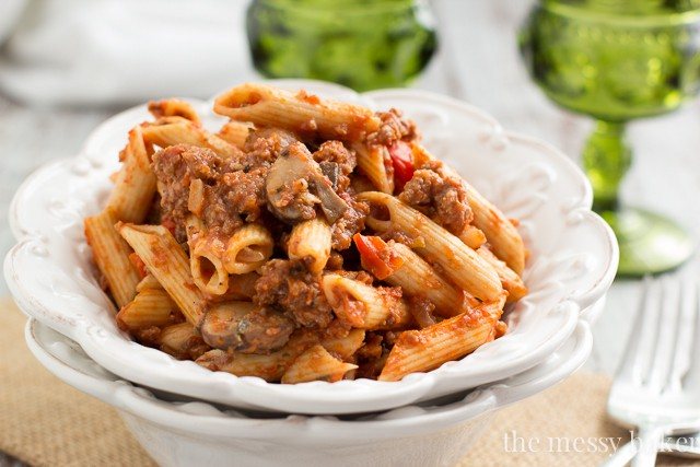Sausage & Mushroom Ragu from www.themessybakerblog.com