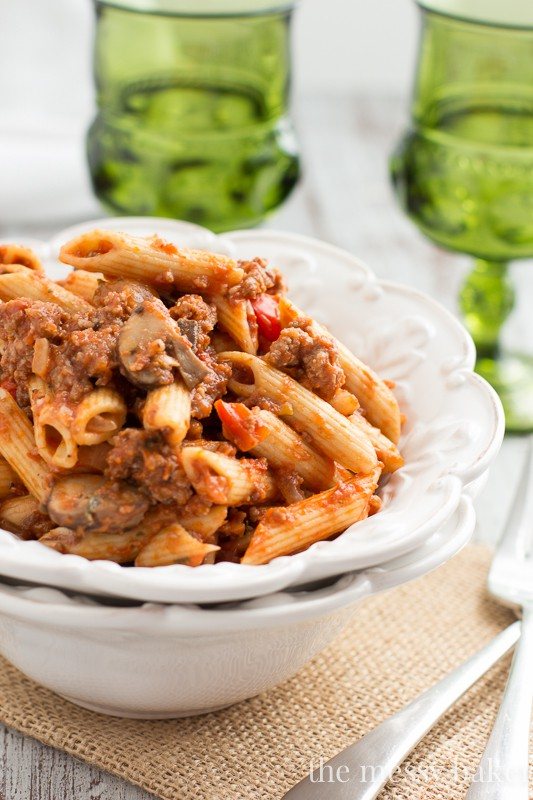 Sausage & Mushroom Ragu from www.themessybakerblog.com