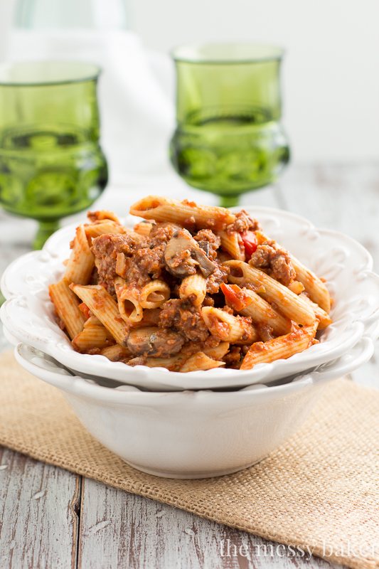 Sausage & Mushroom Ragu from www.themessybakerblog.com