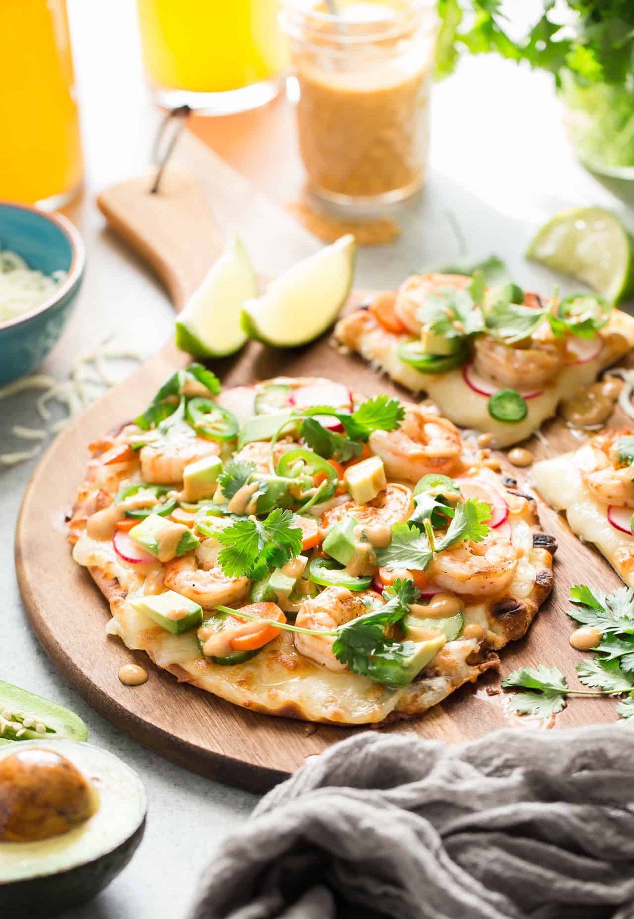 Shrimp Banh Mi Flatbread Pizza