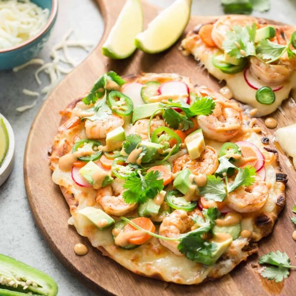 Shrimp Banh Mi Flatbread Pizza
