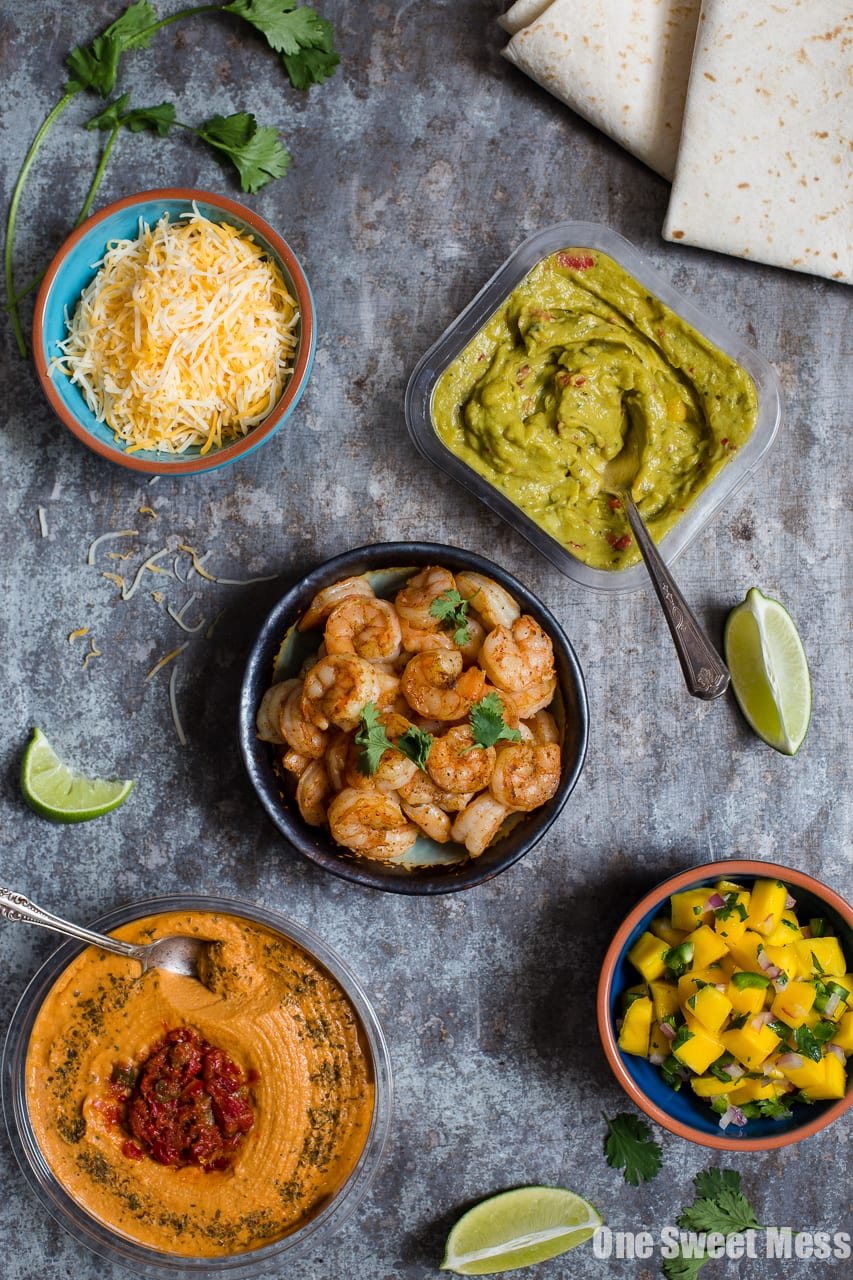 Shrimp Burritos with Mango Salsa