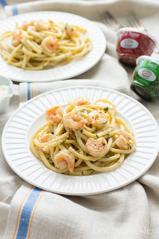 15-Minute Shrimp Linguine with Lemon Butter Cream Sauce