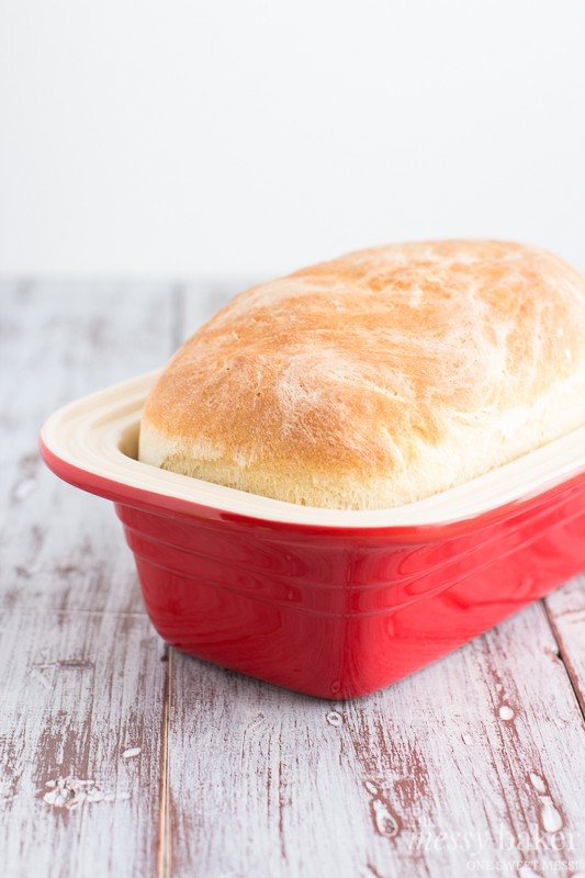 Simple White Bread | www.themessybakerblog.com