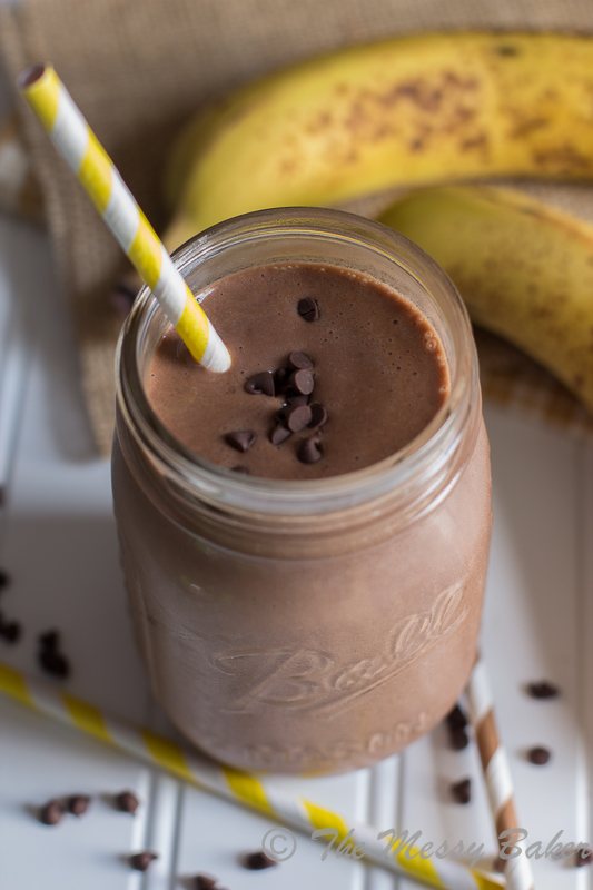 Skinny Chocolate Peanut Butter Banana Shake