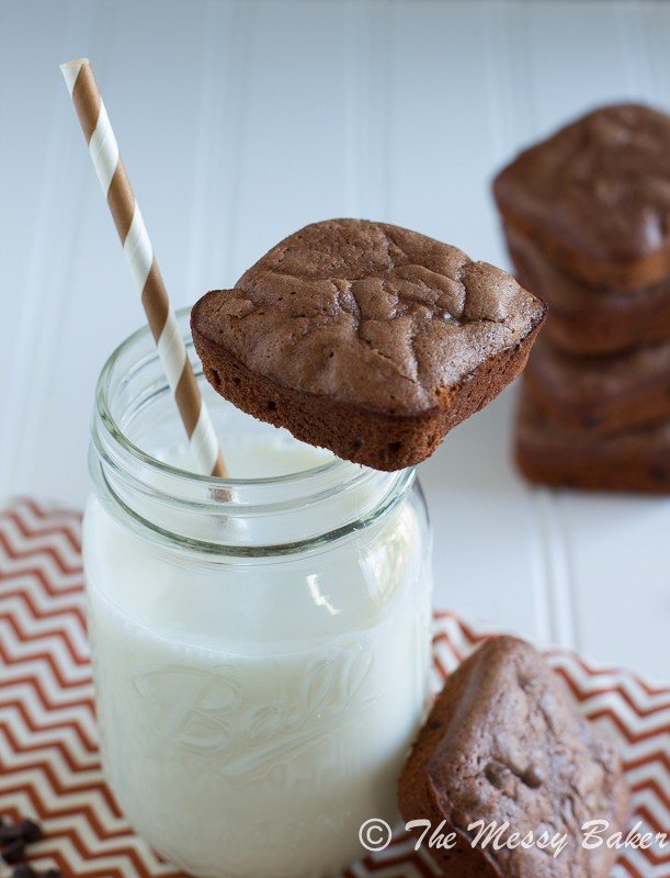 Skinny Fudge Brownies | www.themessybakerblog.com -7071