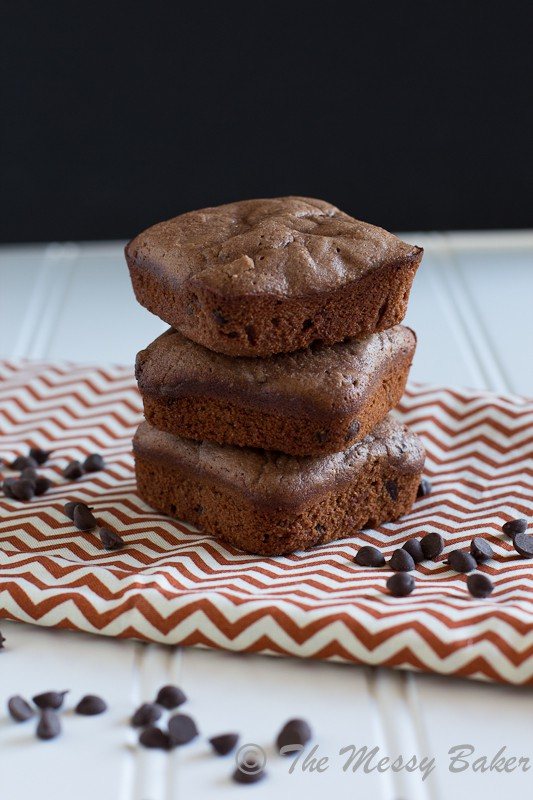 Skinny Fudge Brownies | www.themessybakerblog.com -7059
