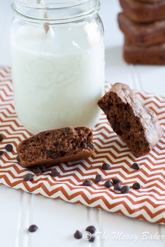 Skinny Fudge Brownies | www.themessybakerblog.com -7074