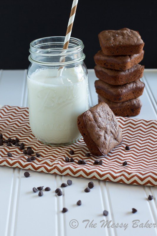 Skinny Fudge Brownies | www.themessybakerblog.com -7066