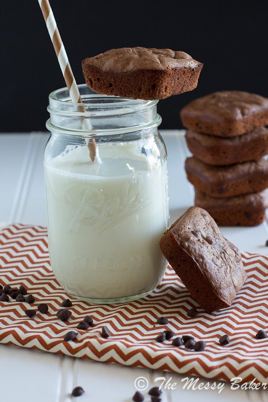 Skinny Fudge Brownies | www.themessybakerblog.com -7068
