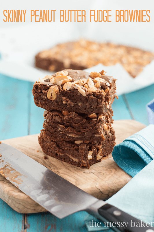 Skinny Peanut Butter Fudge Brownies
