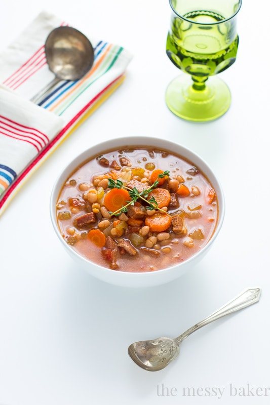 Slow Cooker Navy Bean Soup with Ham