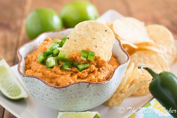 Smoky Chipotle Hummus | www.themessybakerblog.com -7032