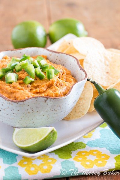 Smoky Chipotle Hummus | www.themessybakerblog.com -7020
