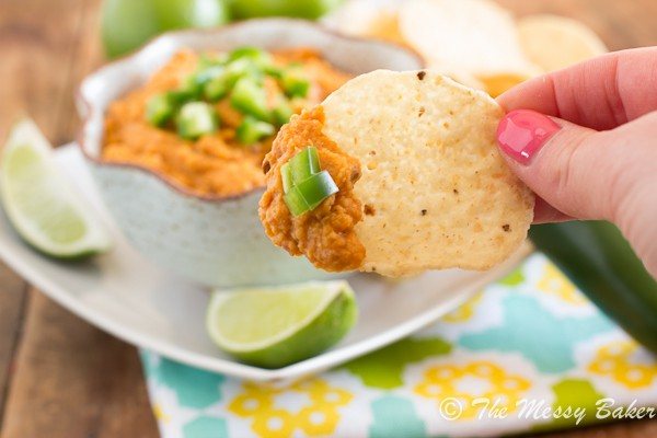 Smoky Chipotle Hummus | www.themessybakerblog.com -7028