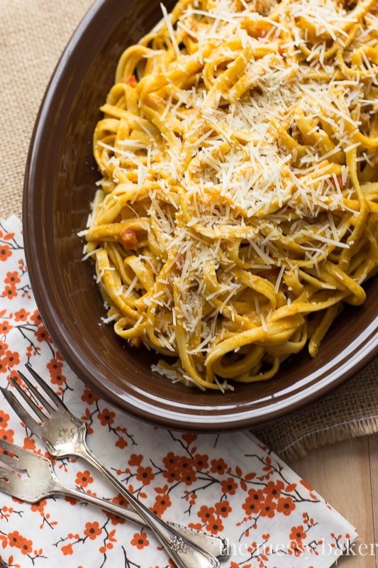 30-minute meal: Smoky Pumpkin Fettuccine Alfredo