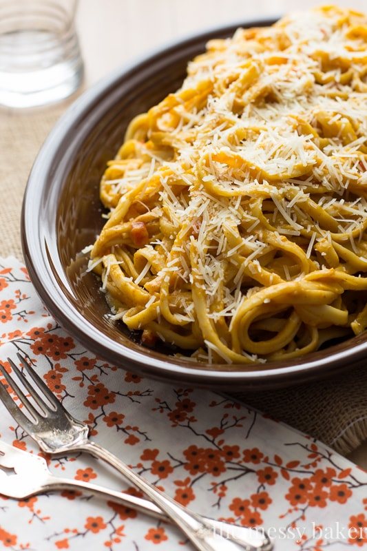 Smoky Pumpkin Fettuccine Alfredo