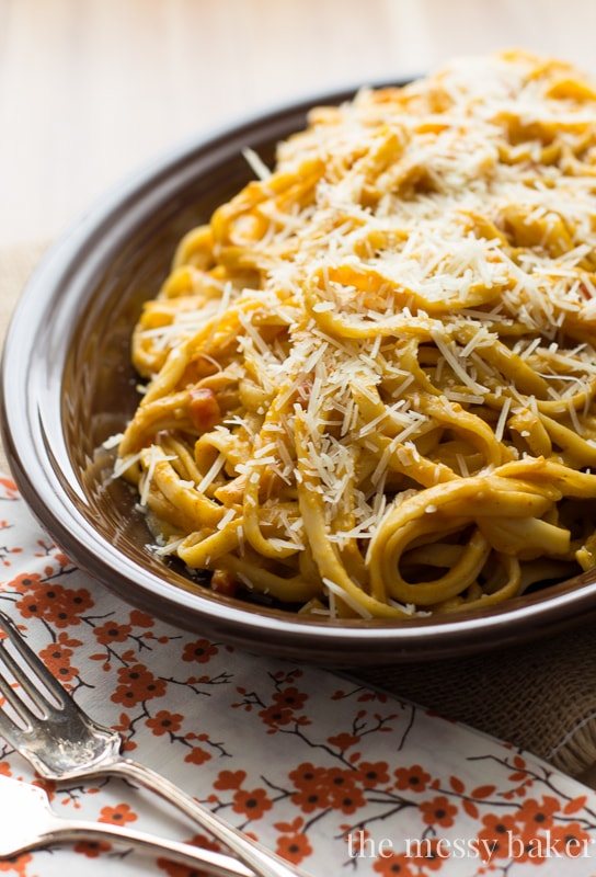 Smoky Pumpkin Fettuccine Alfredo
