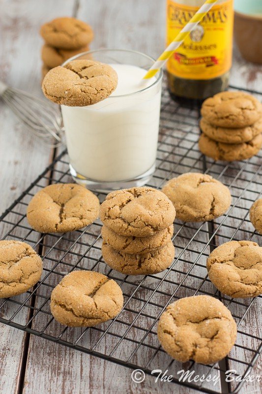 Soft Baked Ginger Cookies with Eggnog Glaze from www.themessybakerblog.com