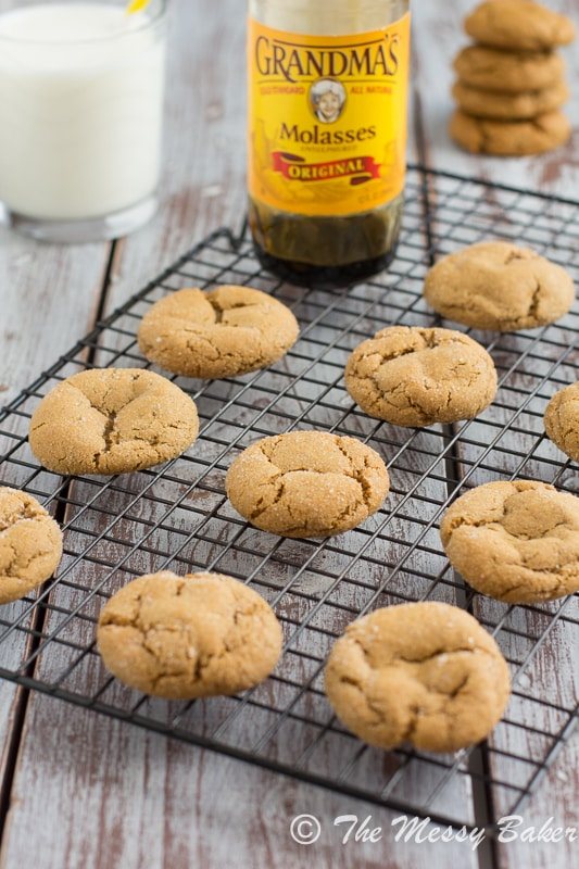 Soft Baked Ginger Cookies with Eggnog Glaze from The Messy Baker