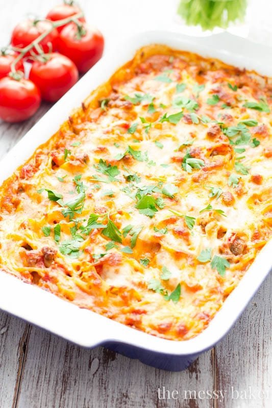 Southwestern Spaghetti Pie Casserole