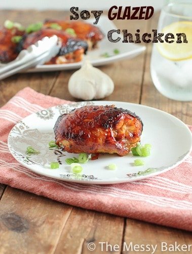 Soy Glazed Chicken Thighs {Grilled or Baked}