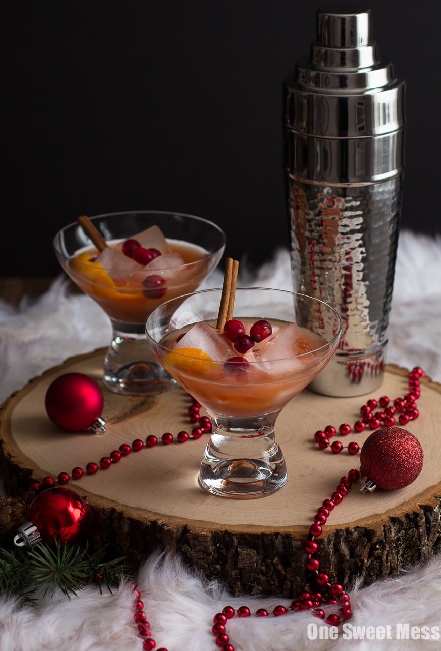 Spiced Cranberry Rum Old-Fashioned
