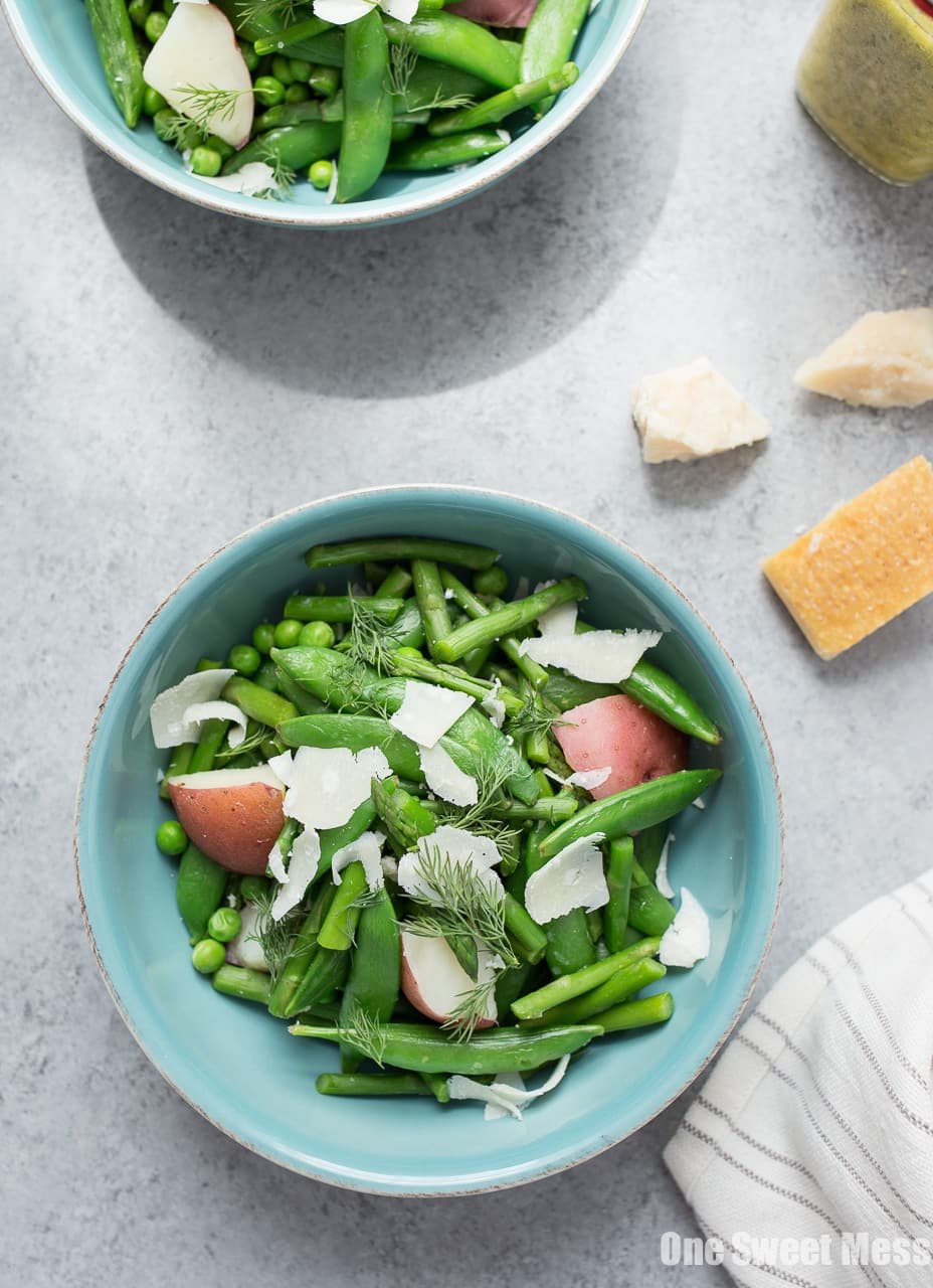 Spring Pea & Asparagus Salad with Lemon Dill Vinaigrette