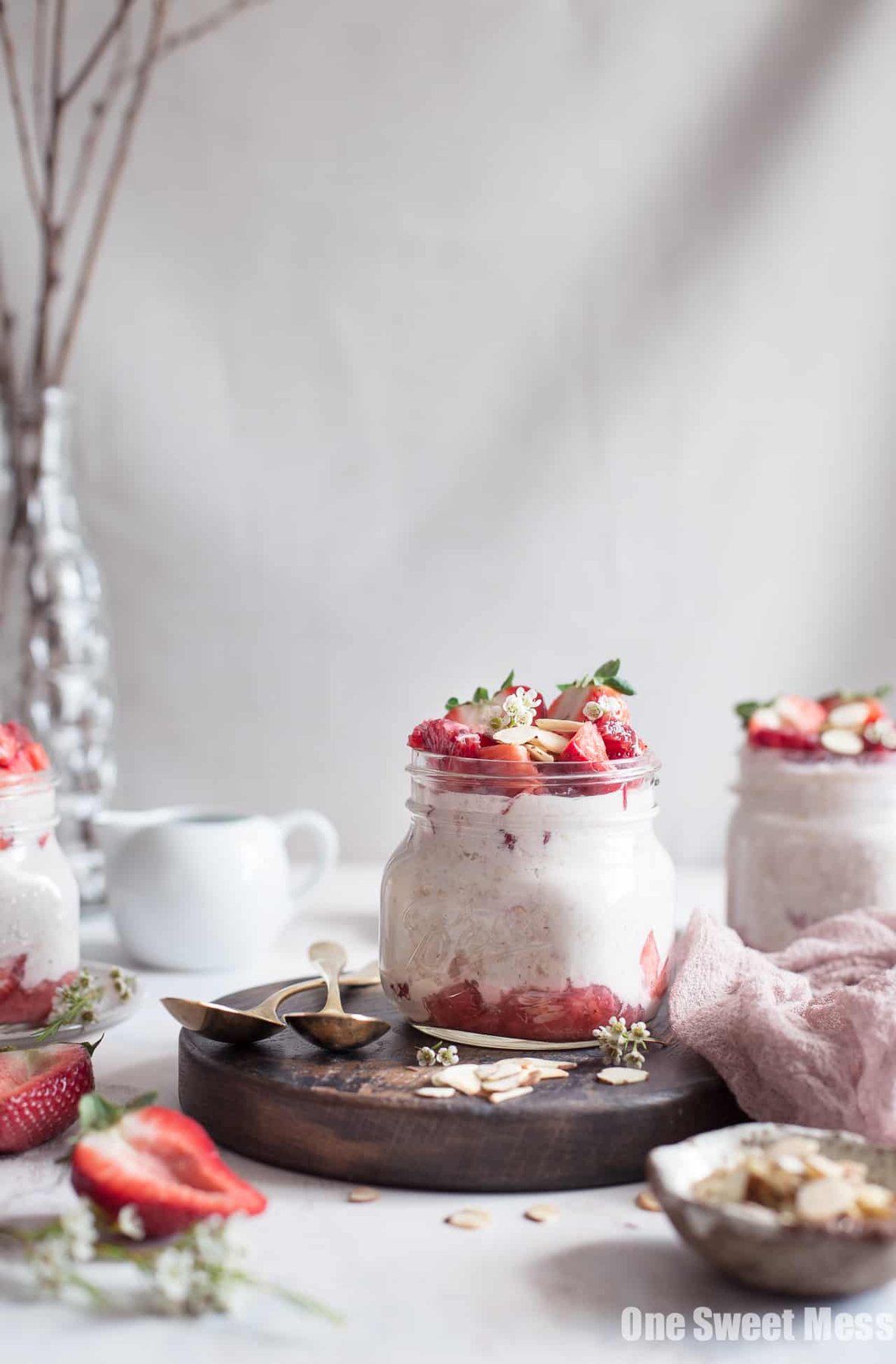 Strawberries and Cream Overnight Oatmeal
