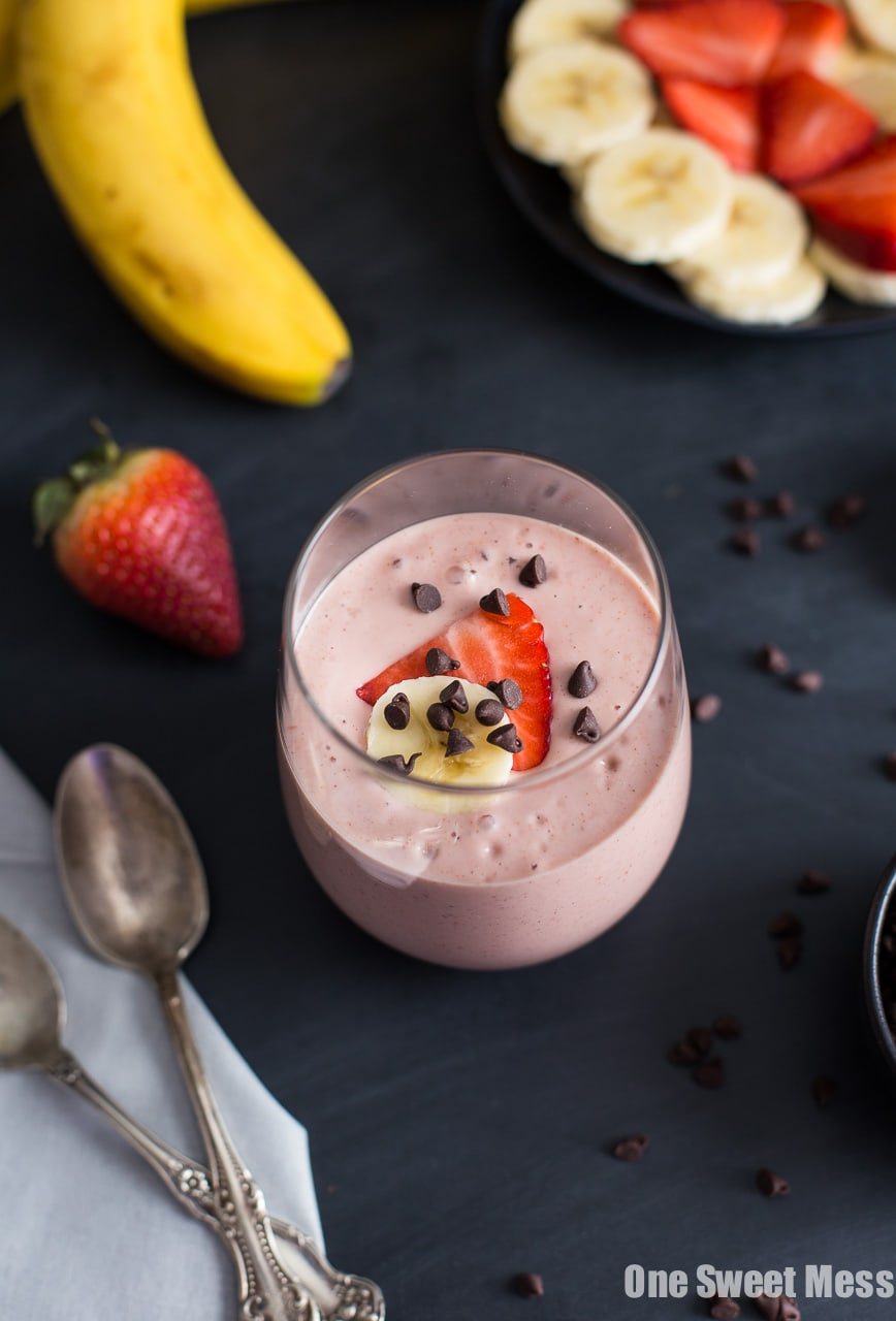 Strawberry Banana Blender Pudding